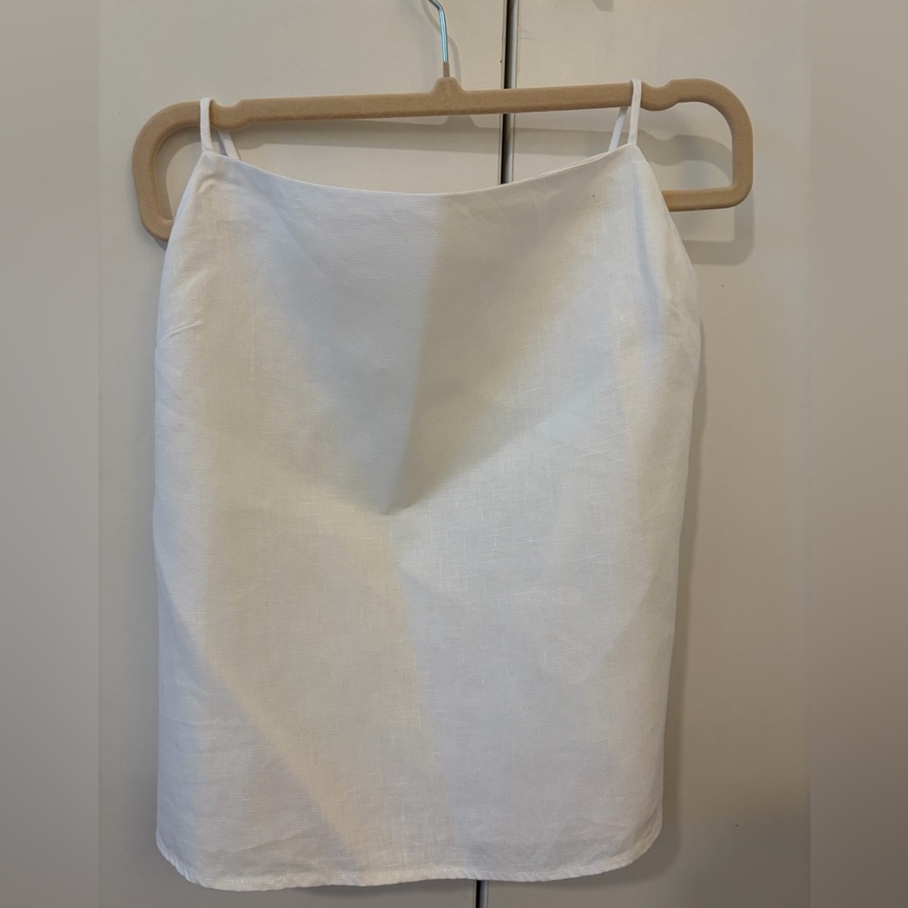 Reformation white linen blouse